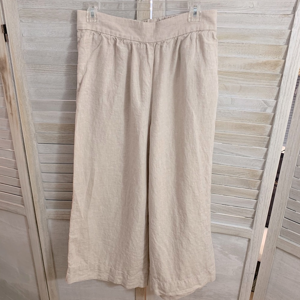 LOFT Linen wide leg pants